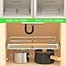 SOFRON Adjustable Pull Out Shelves for Kitchen Cabinet, Expandable Pull Out Drawders for Cabinets, Pull Out Cabinet Organizer Roll Out Drawers, Stainless Steel, Cabinet Width 16.2