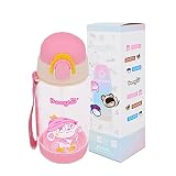 Bunnytoo 2-in-1 Water Bottle for Kids, Leak-Proof 16oz with Straw and Chug Lids, Tritan, BPA-Free, W
