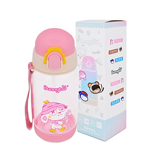 Bunnytoo 2-In-1 Water Bottle For Kids, Leak-Proof 16Oz With Straw And Chug Lids, Tritan, Bpa-Free, Wide-Mouth, Perfect For School, Sports, And Outdoors - Fun Designs For Boys And Girls (Pink) #TOP10