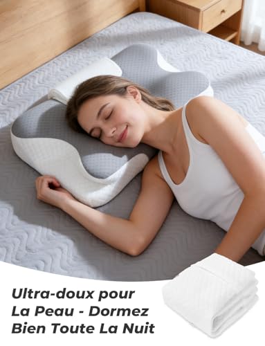 Levesolls Housse de Oreiller Respirant Taie d'oreiller de Remplacement Amovible et Lavable en Machine, Convient aux Oreillers 1447-61 x 41 x 12/13 cm – vue 6