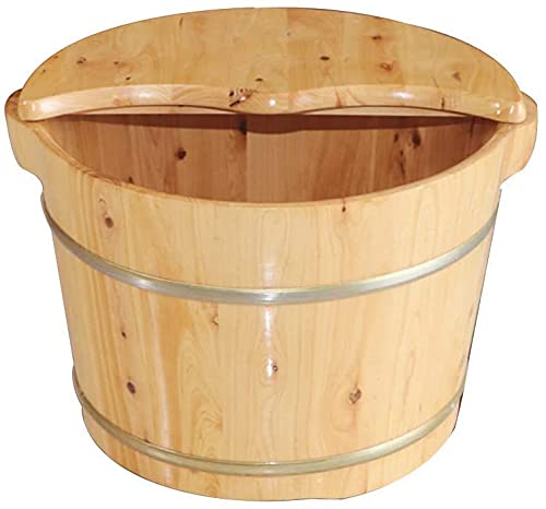 Spa de pies de madera sólida con tapa 26 cm
