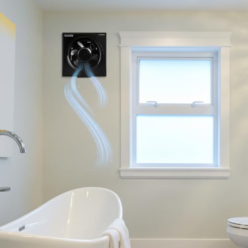 Image of EcoLink TURBO 150mm Exhaust Fan | High-Speed, Powerful Air Suction | Silent Operation | Energy Efficient | Durable Plastic Body | Suitable for Kitchen, Bathroom & Office | Black | Pack of 1