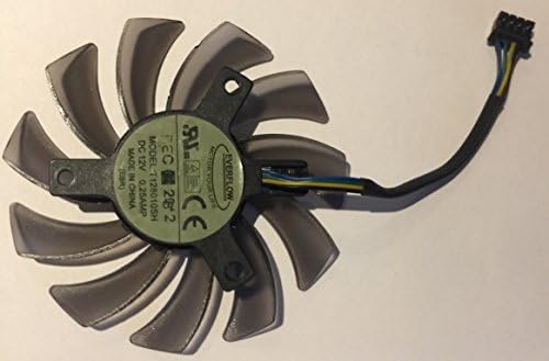 75mm Video Card Fan Replacement for nVidia/ATI/AMD Video Cards (Mounting Hole Distance 40mm, 4-pin Power line)