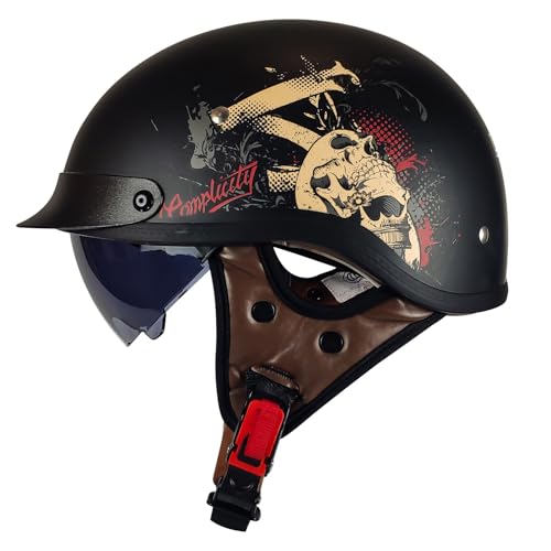 Casque moto jet homme avec visière rétractable antibuée taille 2XL - 2