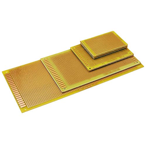 YUNGUI 11pcs PCB Prototype Circuit Board stripboard Universal Perforated Printed Circuits Boards for Electronic Project and DIY Soldering with 4 Sizes