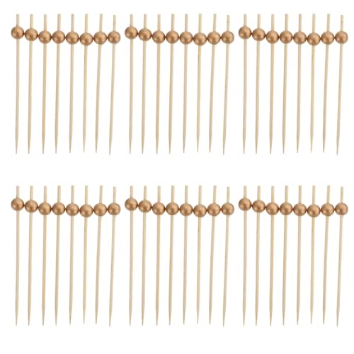 Operitacx 200pcs Decorative Fruit Picks and Cocktail Toothpicks Reusable Skewers for Appetizers Desserts and Drinks for Parties and Gatherings