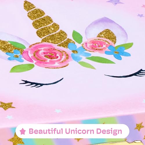 Jewelkeeper Girl\'s Musical Jewelry Storage Box with Spinning Unicorn, Glitter Rainbow and Stars Design, The Beautiful Dreamer Tune, Ideal Toddler Christmas Gifts - Thumbnail 5