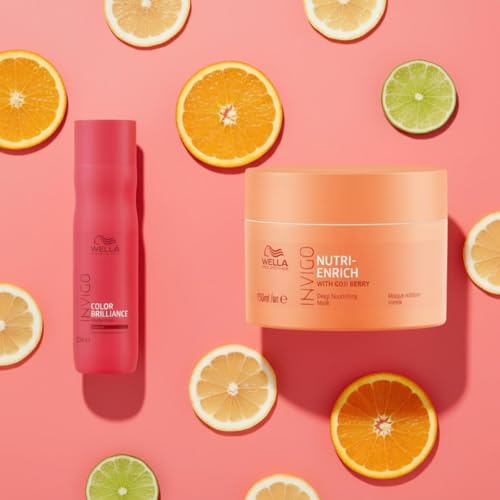 Image of Wella Professionals Invigo Color Brilliance Shampoo for Fine /Normal Hair 250 ml & Invigo Nutri Enrich Deep Nourishing Mask (For Dry and Damaged Hair), 150 ml