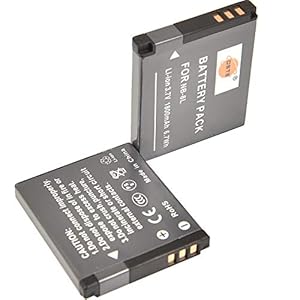 DSTE (2-Pack) NB-8L NB-8LH NB8L Rechargeable Li-ion Battery Compatible with Canon PowerShot A2200, A3000, A3100, A3200, A3300