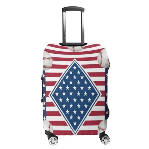 Travel Luggage Cover American Flag Baseball Art Suitcase Protector Anti Scratch Suitcase Washable Baggage Covers Carry On Luggage Cover4