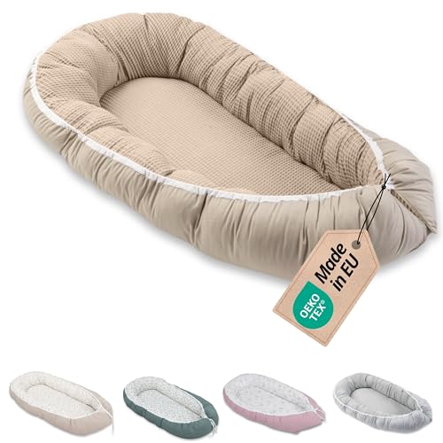 ULLENBOOM Babynest - 100% OEKO-TEX Materialien & Made in EU, Sand -...