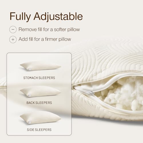 Image of Coop Home Goods Extra Oomph Latex Pillow Fill, Extra Fill Bag of Cross-Cut Talalay Latex and Microfiber Stuffing, Supportive, Naturally Cooling, Eco-Friendly Filler for Bed Pillows