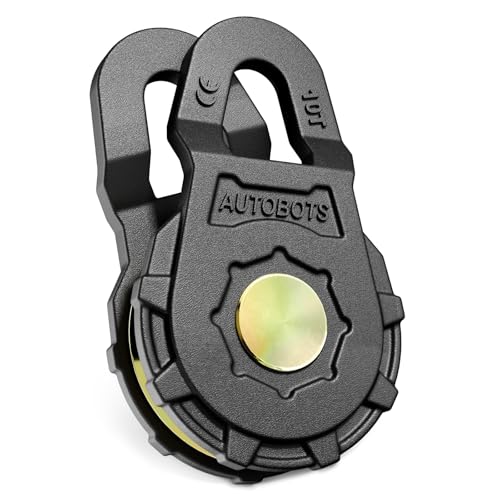 AUTOBOTS Heavy Duty Snatch Block for Winch Recovery Black