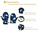 FORUHOO Kinder Handschuhe Wasserdicht mit Fleece Fäustlinge für Unisex Baby Winter(Kurz: Dinosaurier Marineblau,S)