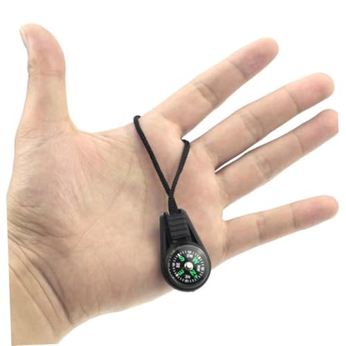 BESPORTBLE 8pcs Survival Mini Compass Hanging Mini Compass Black miniatura 3