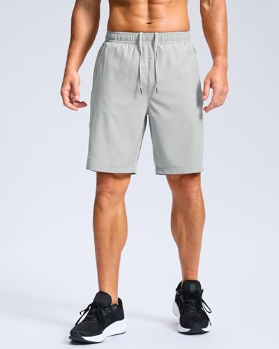 Image of G Gradual Men's Athletic Running Shorts with Zipper Pockets Quick Dry 7 inch / 5 inch / 9 inch Workout Gym Shorts for Basketball Hiking
