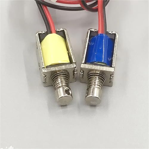 Électroaimant carré 12V traversant miniature avec course de 4mm pour serrure et valve