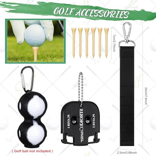 Syhood 21 Pcs Golf Accessories Set Golf Club Cleaning Kit Golf Towel, Cleaning Brush, Groove Sharpener, Divot Repair Tool, Golf Ball Alignment Kit Portable Golf Brush Tool Kits for Men or Women - Thumbnail 3