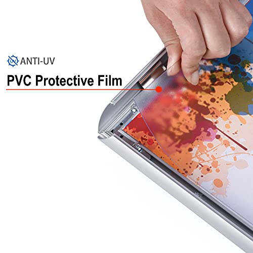 24X36 Inches Picture Frame -Poster Frame Wall Mounting Document Certificate Frames - Aluminum With 1 Pvc Transparent Protective Film, 1" Profile Black Wall Mounted Display Picture/Photo - 2 Packs #TOP3