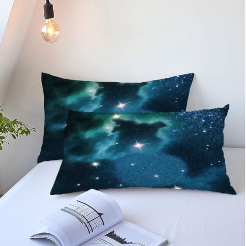 Housse de couette 90x190 étoiles vertes microfibre douce lavable machine - 6