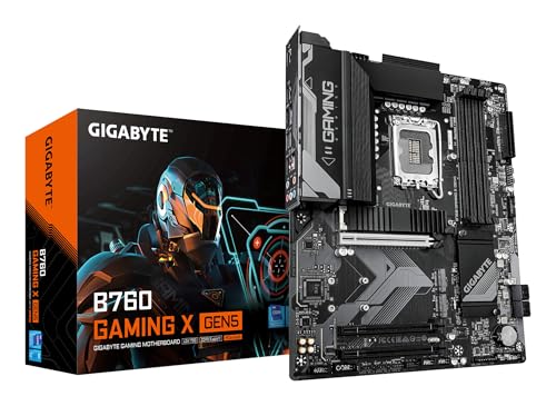 GIGABYTE B760 Gaming X GEN5 Carte Mère – Compatible avec Les processeurs Intel Core 14e génération, VRM 8+1+1 Phases, Jusqu’à 5600 MHz DDR5, 3 x M.2 PCIe 4.0, LAN 2.5 GbE, USB 3.2 Gen 2