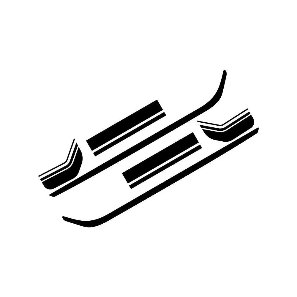 Dabhuoc Glossy Black For Fiat Talento Accessories Camper Van Bonnet Side Custom Decor Stripes Graphics Vinyl Decals(Glossy Black)