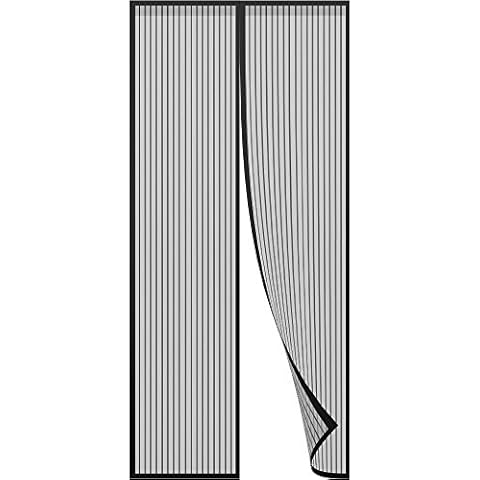 Anpro Magnetic Fly Insect Screen Door Screen Mesh Curtain Fits Door Up To 90 x 210cm (Black) Cover