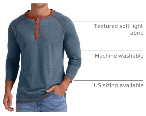 Image of Sailwind Mens Henley Long /Short Sleeve T-Shirt Cotton Casual Shirt