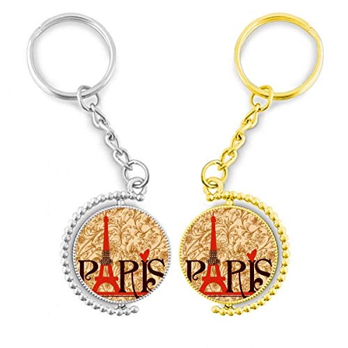 Porte-clés Tour Eiffel Paris en métal doré pour vos clés de maison