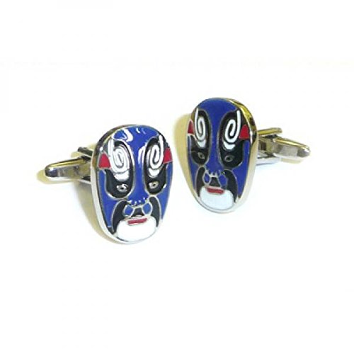 Mancuernillas para Hombre Máscara Lucha Libre Azul