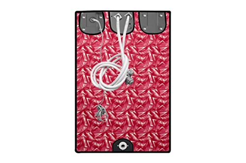 Image of Stylista Washing Machine Cover Compatible for IFB Senator Smart 8 Kg Front-Load Frieze Pattern Red
