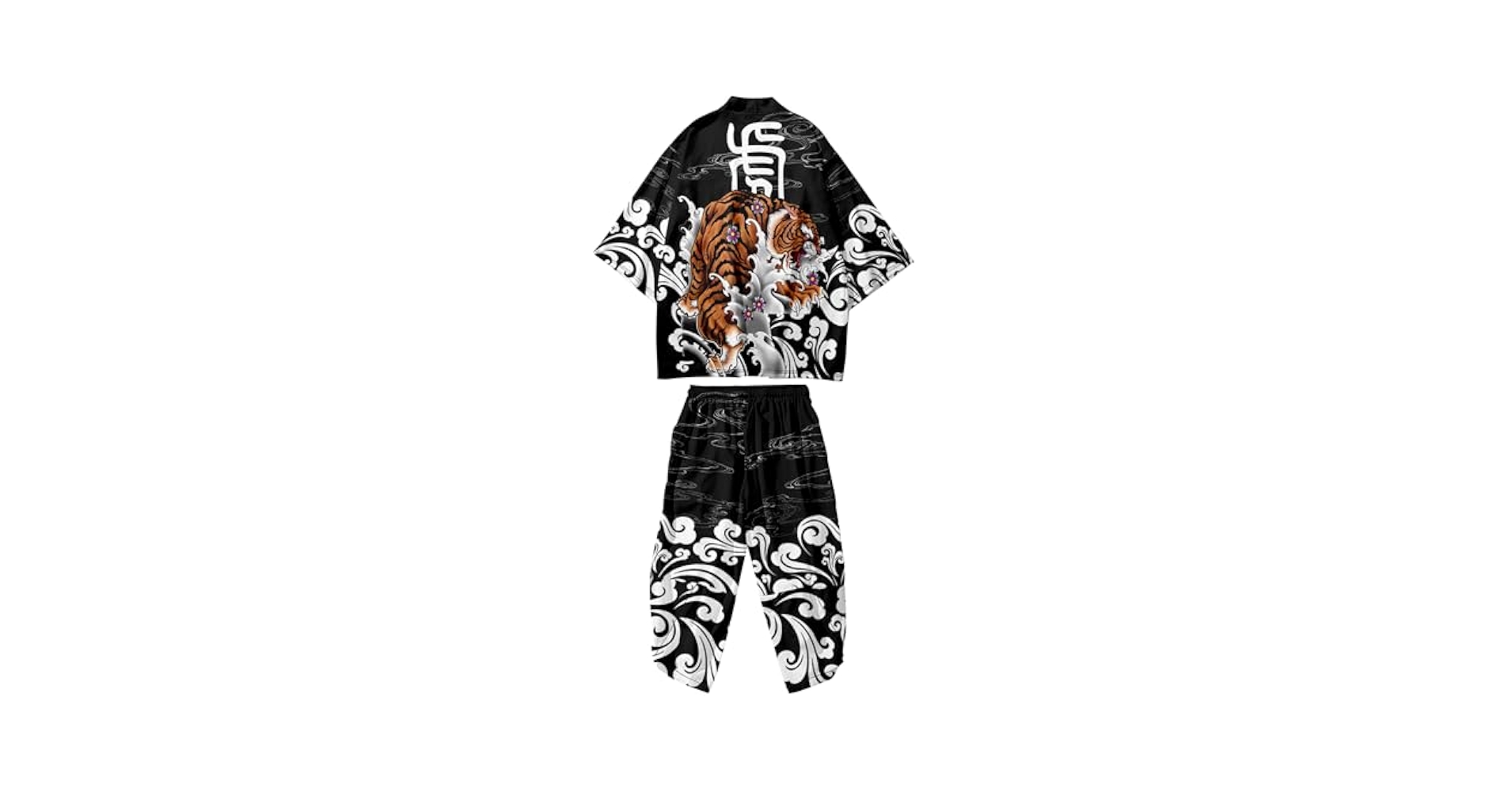 DOSLAVIDA Men's Japanese Kimono Cardigan Suit Chinese Style