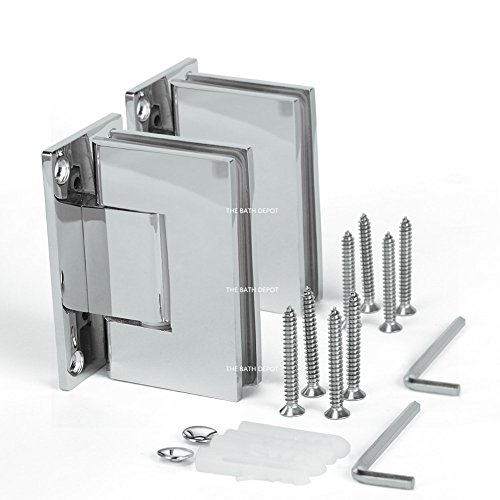 Frameless Shower Door Hinge And Pull Handle Set Polished Chrome Stainless Steel #TOP1