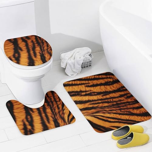 Rideau de douche en tissu Oxford et tapis de bain en polaire premium