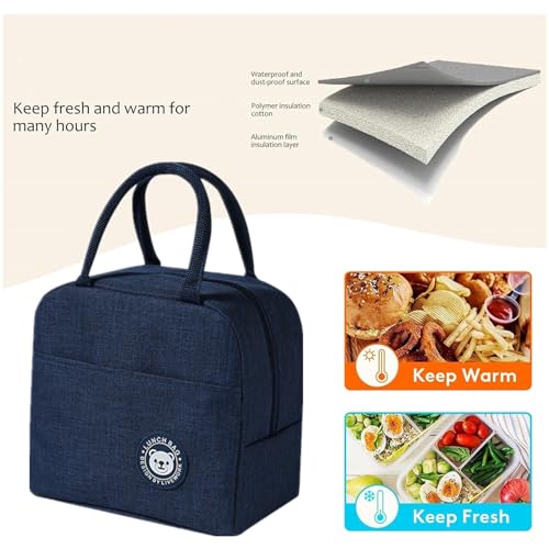 WUWYOUWL Lunch Bag,Cute Carton Insulated Lunch Box,Reusable Lunch Cooler Bags,Waterproof Lunchbag - Image 4