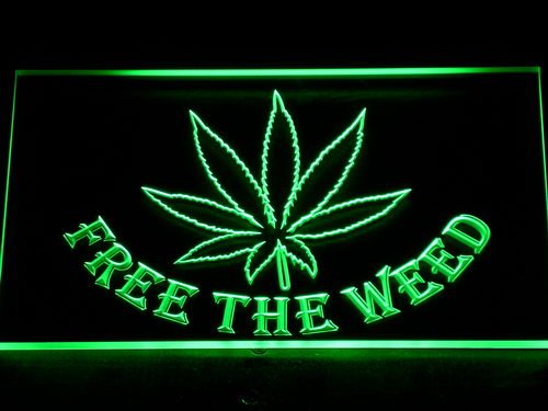 ADVPRO Free The Weed Marijuana High Life Bar Beer LED Neon