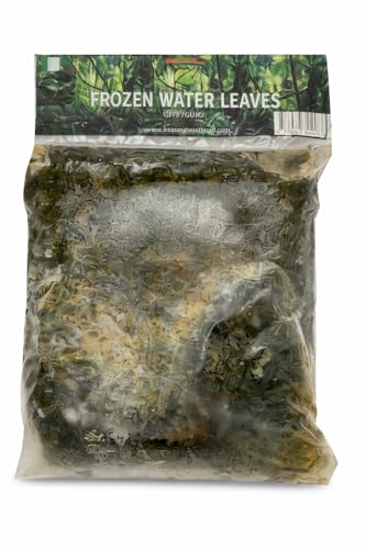 Frozen African Water Leaves (Efo Gbure) 1 Pack, Premium Fresh-Frozen Waterleaf Vegetable, Authentic Nigerian Soup Greens for Edikang Ikong, Afang, Stew, Sauce & Traditional African Cooking 2lbs