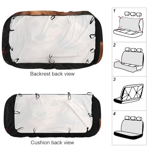 Funda para asiento trasero de coche universal, protector de pelo largo para SUV 3
