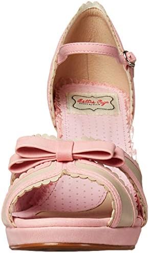 Bettie Page Women's Pinup, Retro, Vintage Heeled Sandal, Pink, 10 | Image 1