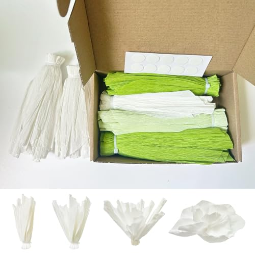 6PCS Paper Flowers Artificial Wall Decor 3D Tissue Paper Flowers Wedding Birthday Room Decor Green Emerald Bridal Baby Shower Nursery Room Backdrop Table Centerpieces Party Decorations — view 6