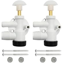 UOIENRT 2Pcs 385314349 RV Water Valve Assembly Camper Trailer Toilet Repair Kit Replacement for Dometic Sealand EcoVac Vacuflush Pedal Flush Toilets