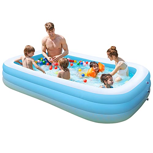 Aufblasbarer Pool, rechteckiger Schwimmbad für Kleinkinder, Kinder, Familie, oberirdisch, Hinterhof, Outdoor 40,6 x 32,8 x 18 cm Cover