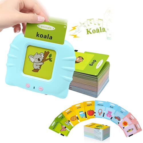 Excefore Flash Cards for Toddlers Talking Flash Cards Educational Toys for 1-4 Year Old Kids Speech Therapy Toy 112 Cards 224 Sight Words with Sound Birthday Gift for Boys Girls