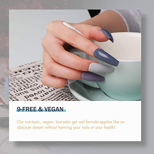 Drizzle. Beauty Gel Nail Polish Set, Gray Series 6 Colors Collection Spring Gel Polish Soak Off Led Gel Nail Art Holiday Salon Diy At Home Best Gifts For Women #TOP4