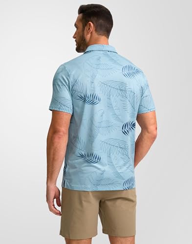 Image of Obla Mens Golf Polo Shirts Short Sleeve Dry Fit Performance Moisture Wicking Casual Print Collared Golf Shirts for Men