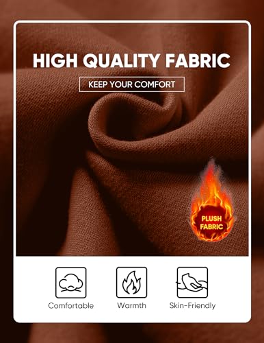Image of JMIERR Mens Fleece Lined Hoodie Pullover Drawstring Pocket Winter Warm | Cozy fleece-lined pullover, adjustable drawstring hood, kangaroo pocket, regular fit, machine wash