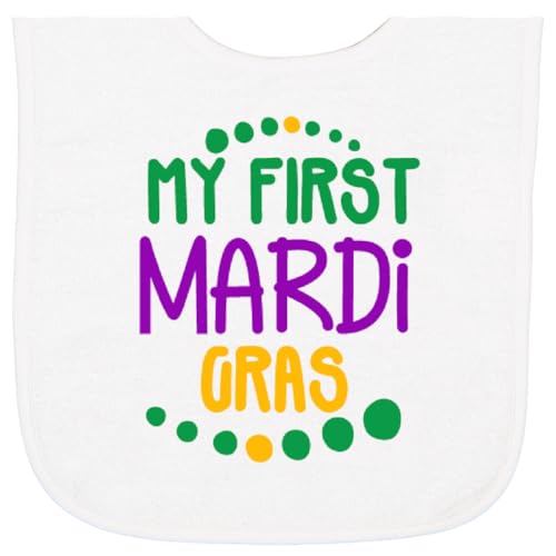 inktastic My First Mardi Gras Baby Terry Cloth Bib