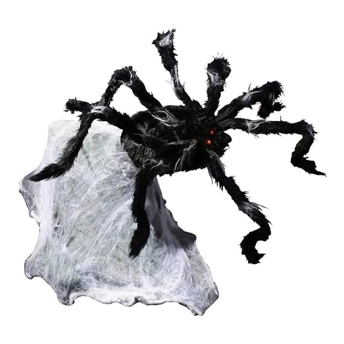 Fun World 36'' Giant Jumping Spider, Black, One Size