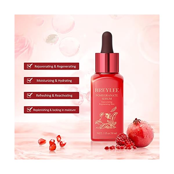 Hydrating-Serum-BRYELEE-Hydrating-Facial-Serum-Anti-oxidation-Pomegranate-Serum-Moisturizing-Serum-with-Red-Pomegranate-Extract-Hyaluronic-Acid-Refreshing-Serum-Routine-Skincare30ml-1-fl-oz BRYELEE Hydrating Facial Serum Anti-oxidation Pomegranate Serum