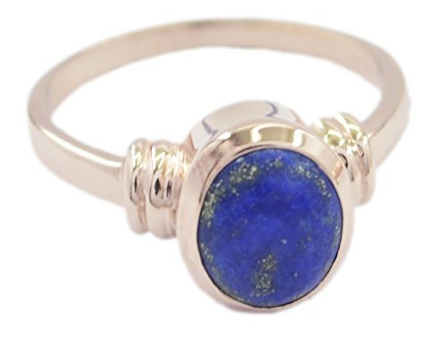 Bague lapis lazuli RIYO argent 925 sterling rose bleu anneau taille 55